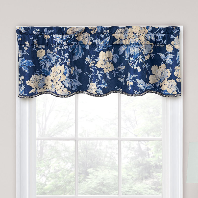 Traditions by Waverly Forever Yours Floral Scalloped 52'' Window